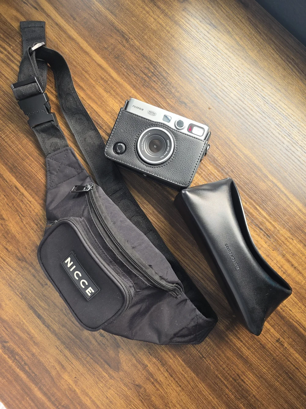 NICCE Black Nylon Waist Bag / Fanny Pack Fitness Bag